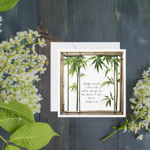 Carte plate personnalisable en bambou avec verset