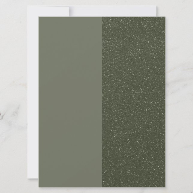 Carte plate personnalisée vert mousse moderne – br (Devant)