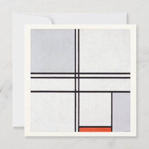 CARTE PLATE : PIET MONDRIAN : GRAY - ROUGE 1935