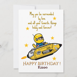 Carte plate pour anniversaire d'enfant
