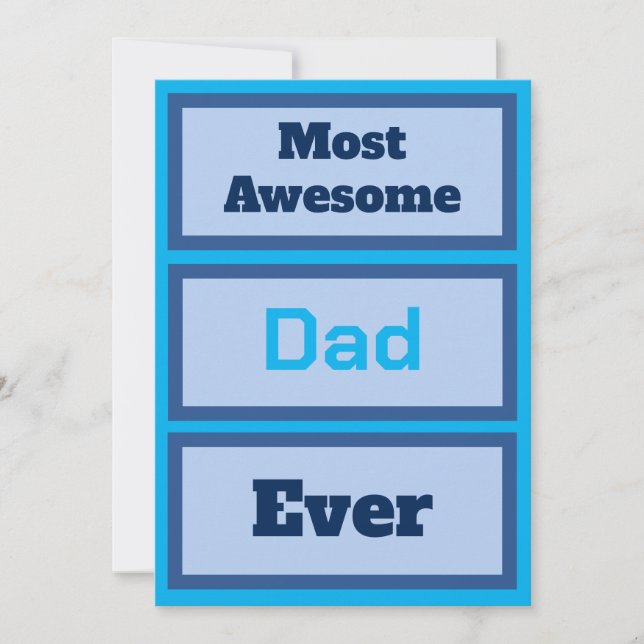 Carte plate pour le papa le plus génial (Devant)