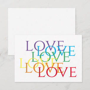 Carte plate RAINBOVE LOVE 3.5x5.5