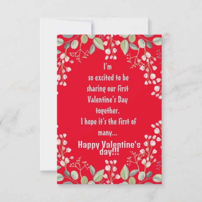 Carte plate Valentine's Day (Devant)