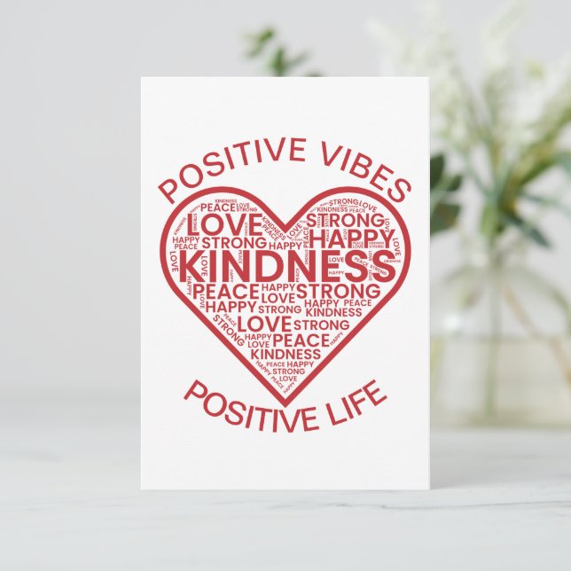 Carte plate Vibrations Positives Vie Positive (Debout devant)