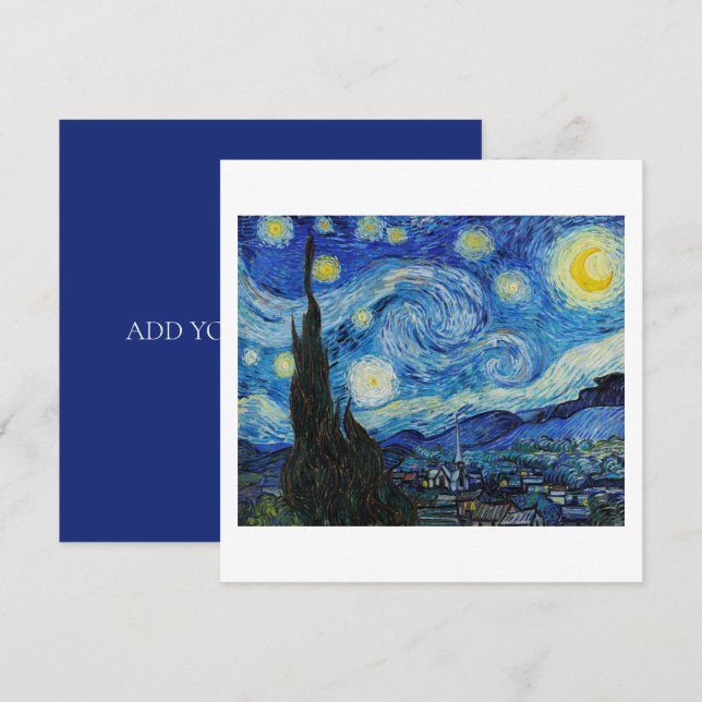 CARTE PLATE : VINCENT VAN GOGH (Devant / Derrière)