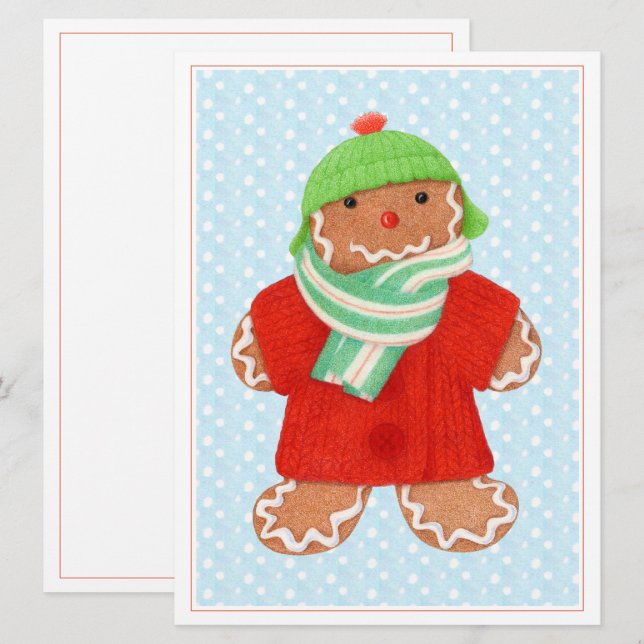 Carte plate WOOLIE GINGERPREAD 6,5 x 8,75 (Devant / Derrière)