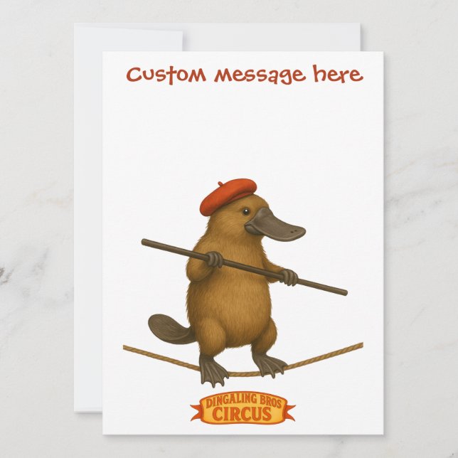 Carte Plato platypus tightrope walker (Devant)