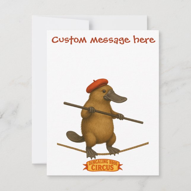Carte Plato platypus tightrope walker (Devant)