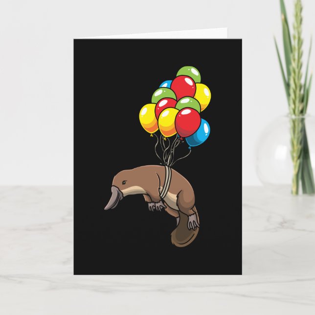 Carte Platypus with Ballons (Devant)