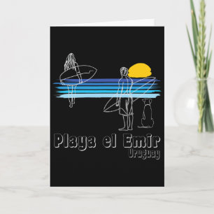 Carte Playa El Emir Uruguay, Plage de surf gars fille de