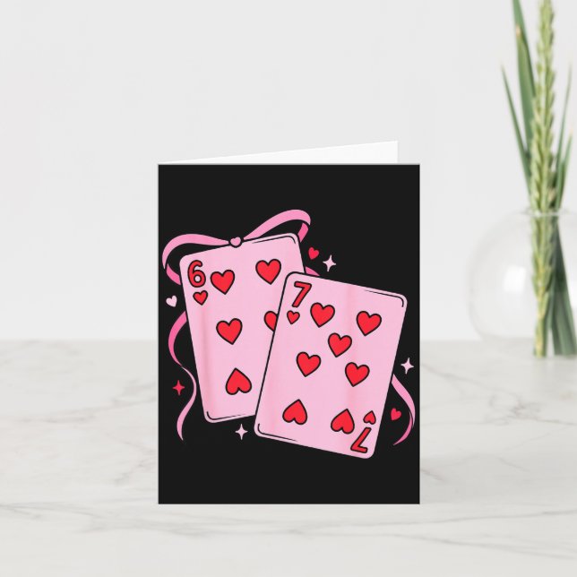 Carte Playing Card Valentine’s Day 67 Preppy Six Seven 6 (Devant)