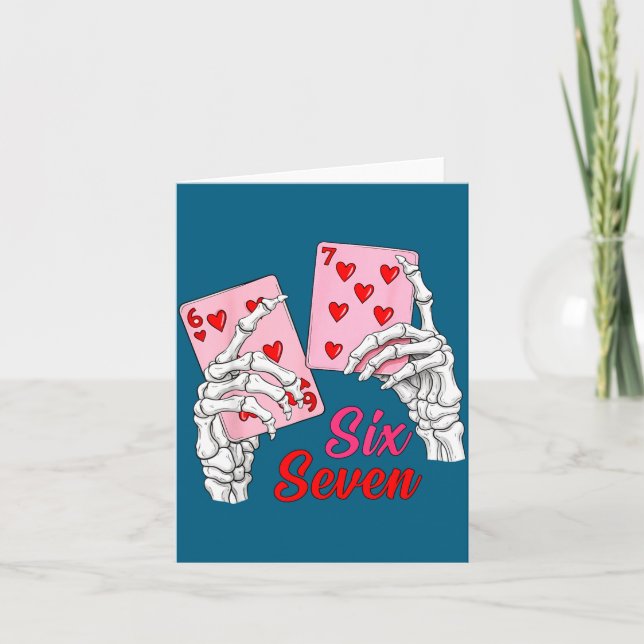 Carte Playing Cards 67 Valentine Skeleton Hand Six Seven (Devant)