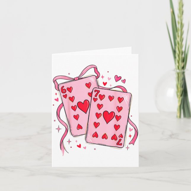 Carte Playing Cards Valentine 6 7 67 Six Seven Valentine (Devant)