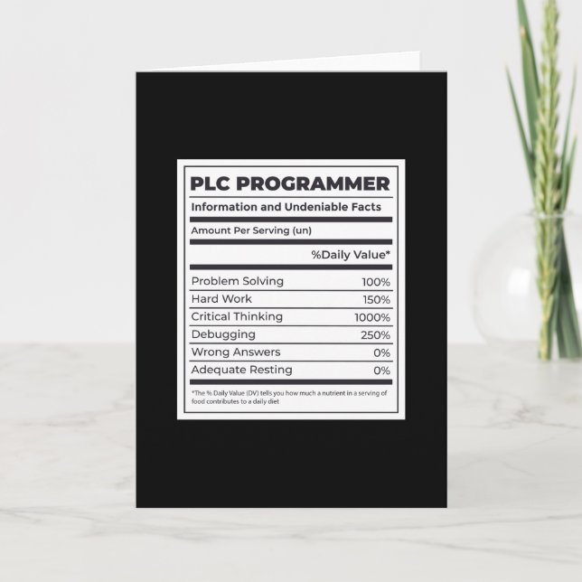 Carte PLC Programmer Funny Programmation Faits (Devant)