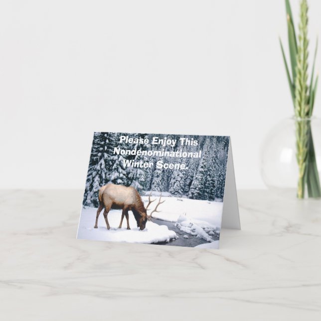 Carte Please Enjoy This Nondenominational Winter Scene. (Devant)