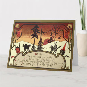 Carte Pleine lune de Citrouille sorcier Devil Jack O'Lan