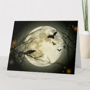 Carte Pleine lune d'Halloween