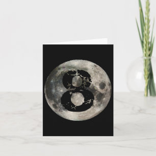 Carte Pleine lune du joueur de billard de la piscine de 