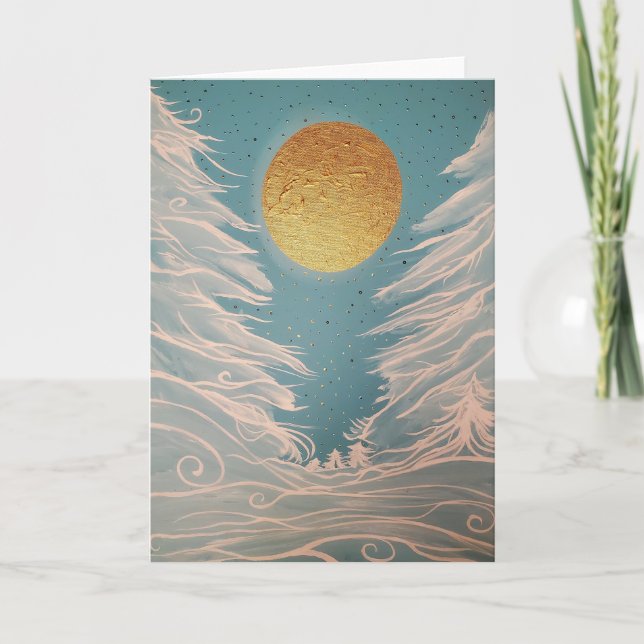 Carte Pleine Lune Froide Supermoon (Devant)