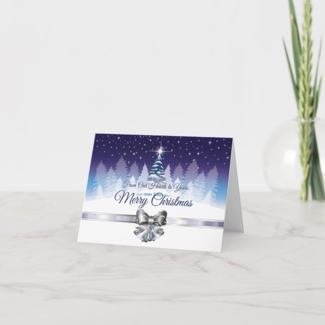 Carte pliable étoile de Noël victorienne (Devant)