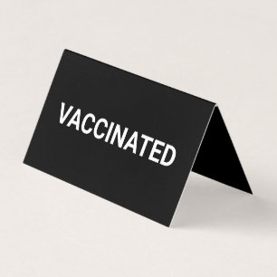 Carte pliable personnalisable en noir blanc vaccin