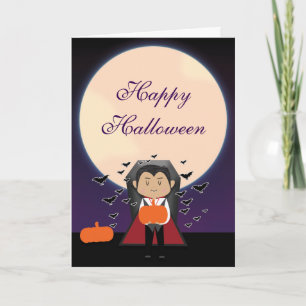 Carte Pliage Petite Dracula Vampire Enfants Hallow