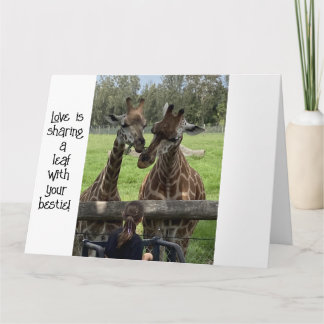 Carte pliante - Carte d'amour Giraffe