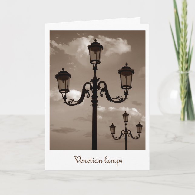 Carte pliante pour lampes vénitiennes (Devant)