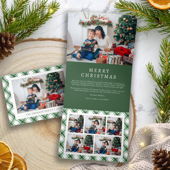 Carte Pliante Triple Noël Vert (Green Christmas Tri-fold Card
)