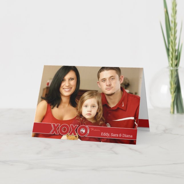 Carte Plié Photo XOXO (Devant)