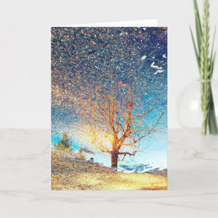 Carte pliée 5 pouces x 7 pouces Pouddle Cherry