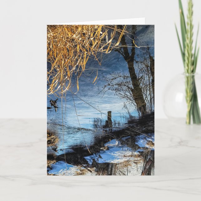 Carte pliée 5 pouces x 7 pouces || Réflexion du ru (Devant)