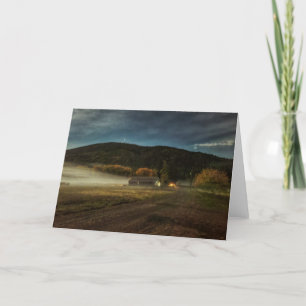Carte pliée 7 pouces x 5 pouces La grange à la