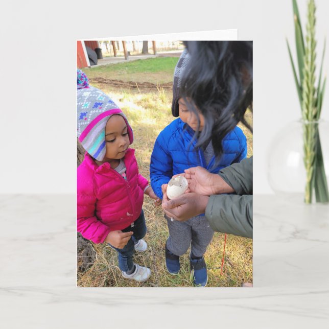 Carte pliée 7 pouces x 5 pouces || Oeuf d'oie sauv (Devant)