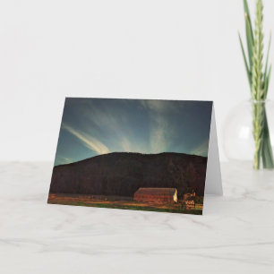 Carte pliée 7 pouces x 5 pouces    Red Barn Moonri