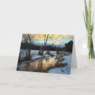 Carte pliée 7 pouces x 5 pouces Réflexion du ru