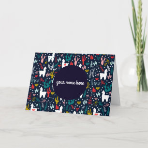 Carte pliée Alpaca personnalisée