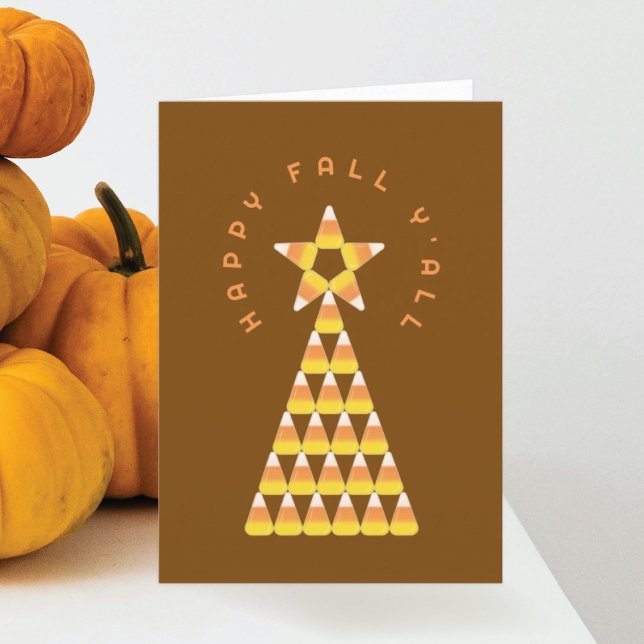 Carte pliée automne à Noël - Candy Corn Tree (Créateur téléchargé)