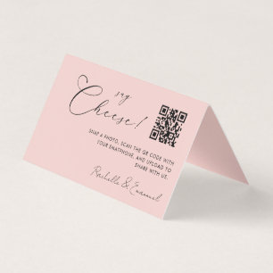Carte pliée avec QR code Minimaliste Capturez l'am