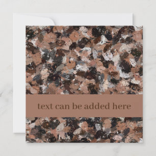 Carte pliée avec taches de peinture grise, marron 