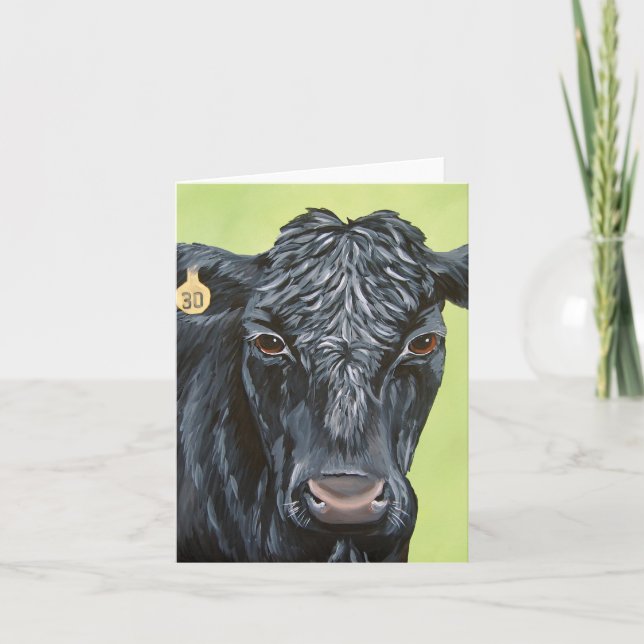 Carte pliée Black Angus (Devant)