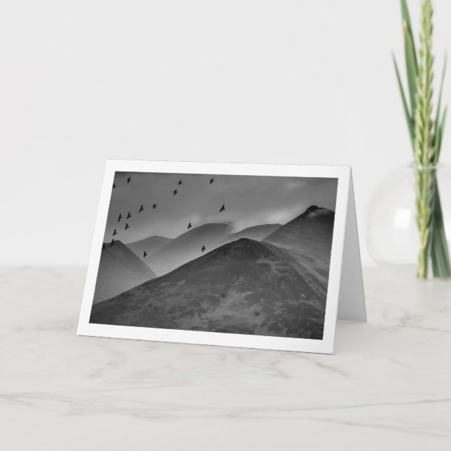 Carte pliée BLACK BIRDS EN VOL (Devant)