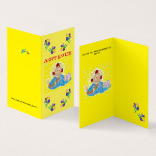 Carte pliée Bonne Pâques