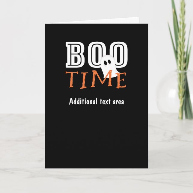 Carte pliée BOO TIME Halloween Ghost Party (Devant)