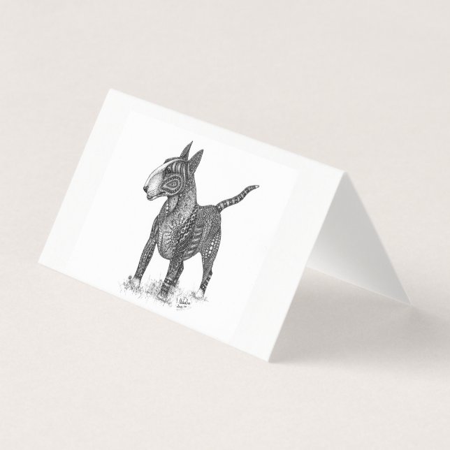 Carte pliée Bull Terrier (Front)