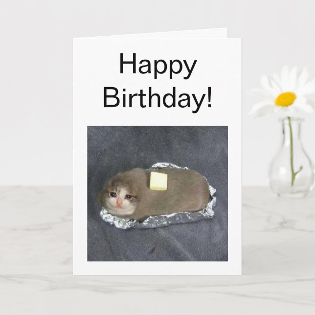 Carte pliée Butta Chat Meme (Petite plante)