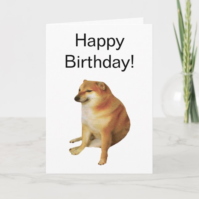 Carte pliée Cheems Meme (Devant)