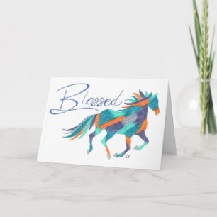 Carte pliée Cheval Béni Par Sherry Jarvis