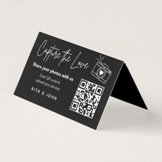 Carte pliée chic moderne avec QR code Capture The 