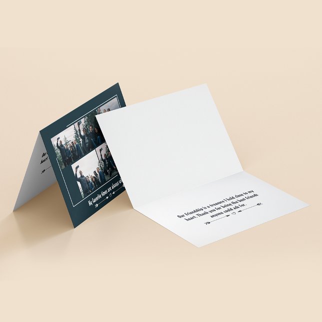 Carte pliée Collage photo d'amis personnalisés (Créateur téléchargé)